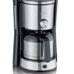 Severin Termosbryggare KA 4845 "TypeSwitch" – Borstat stål/Svart (1000W)