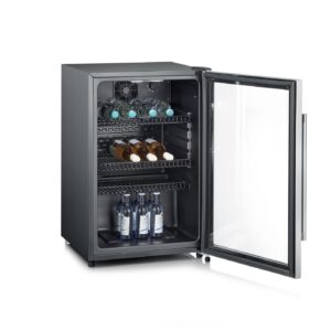 Severin Flaskkylskåp med glasdörr FKS 8840 – Svart (118L)